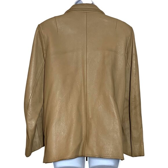 Custom-Made VTG 60s Deerskin Tan Leather Jacket Womens SZ Medium Custom Coat USA - Picture 2 of 9
